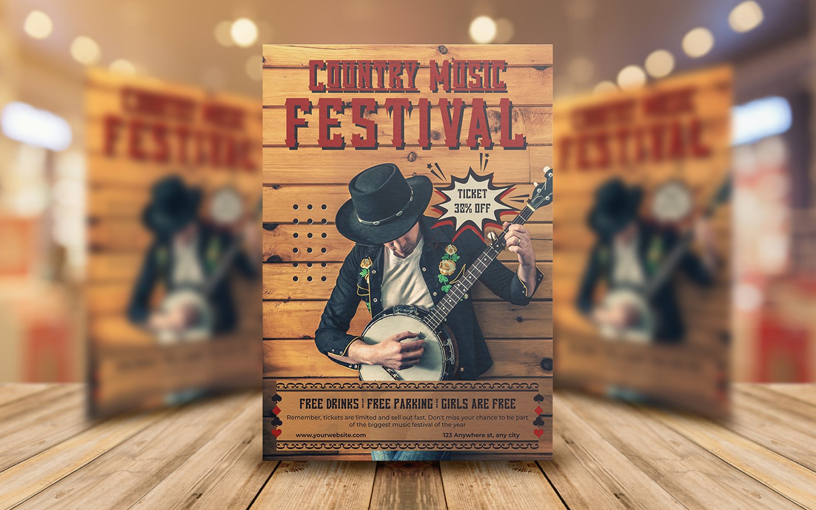 Country Music Festival Flyer Template