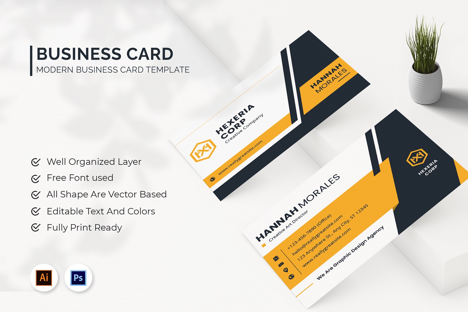 Creative Yellow Business Card