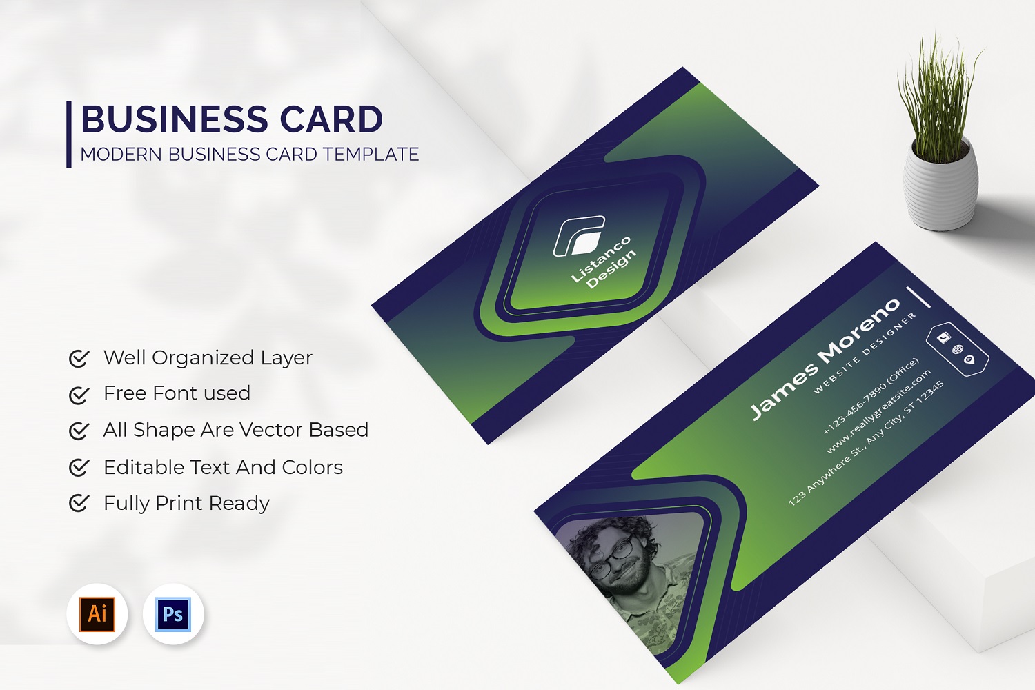 Elegant Corporate Identity Business Card