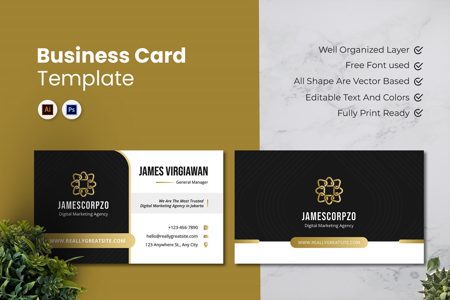 Simple Business Consultant Business Card