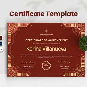 Achievement Print Certificate Templates 318236
