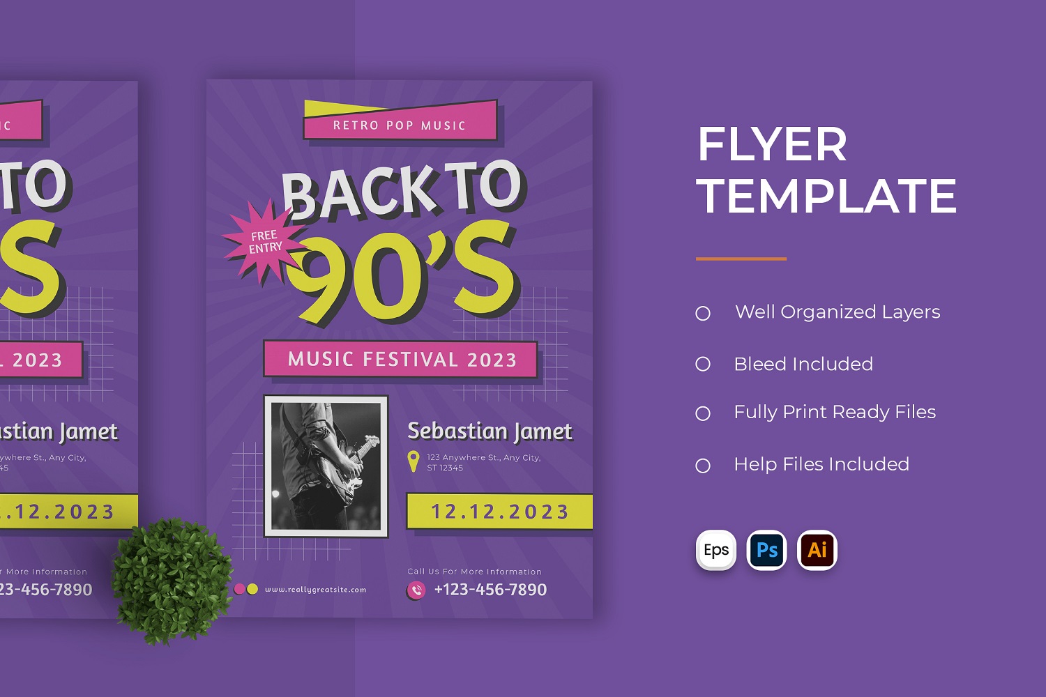 Musical 90s Flyer Template