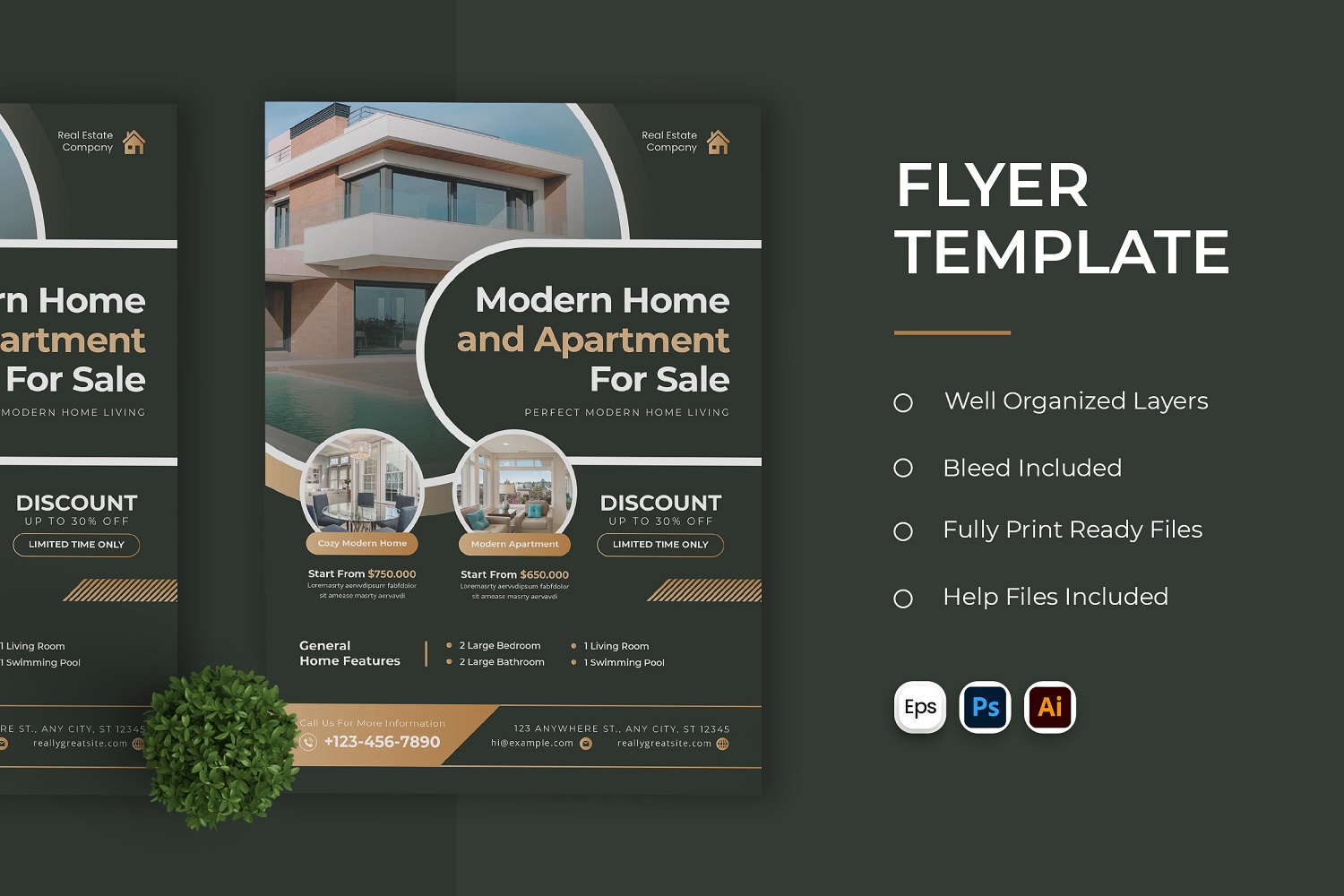 Modern Real Estates Flyer Template