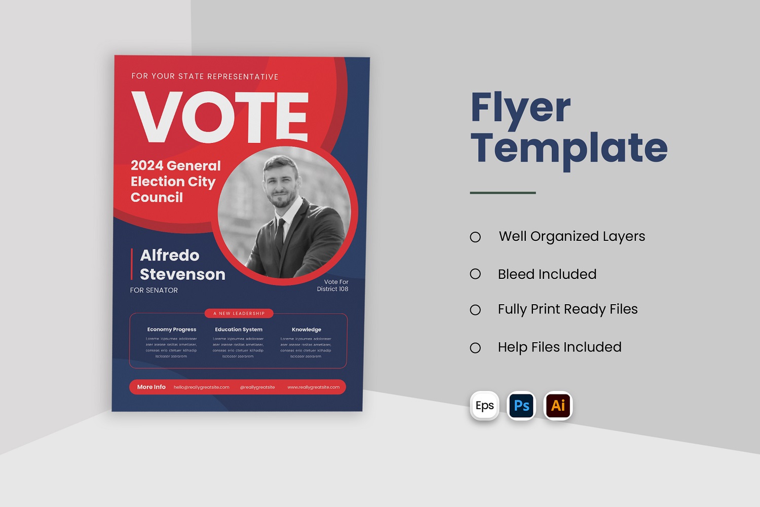 Vote Flyer Print template