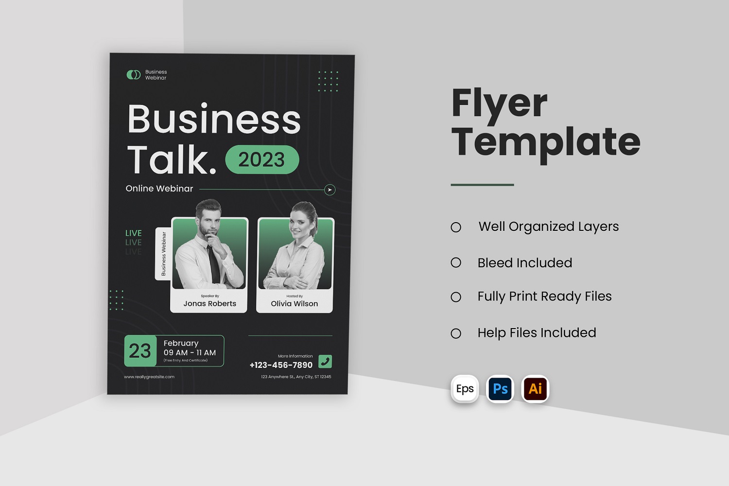 Business Talk Flyer Template