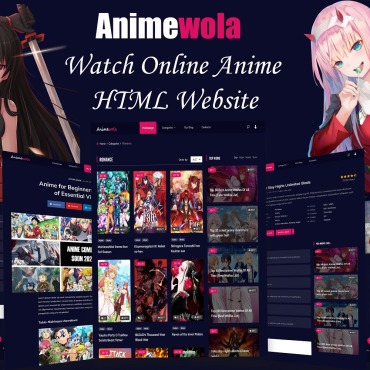 Animals Anime Responsive Website Templates 318266