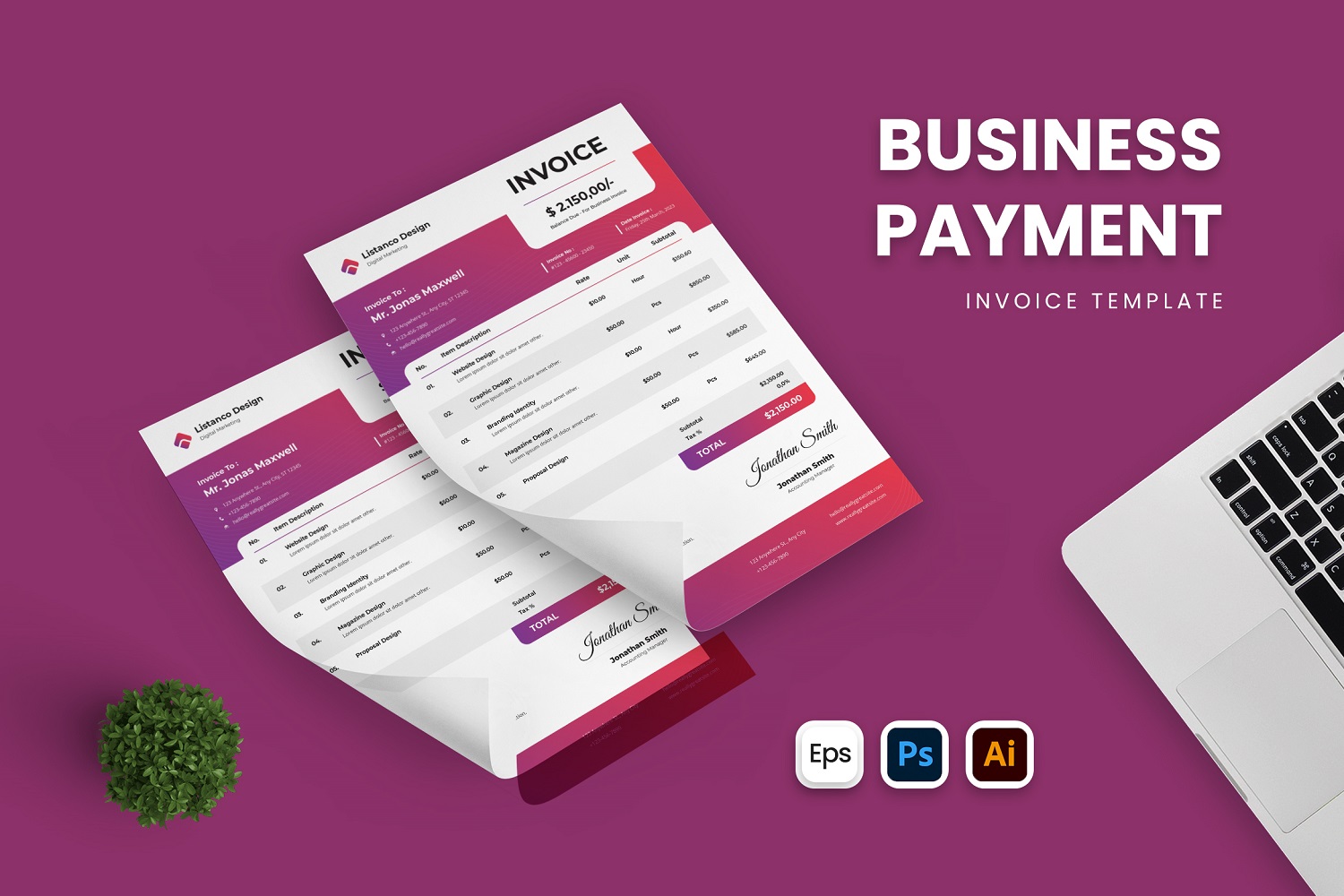 Business Payment Invoice Template