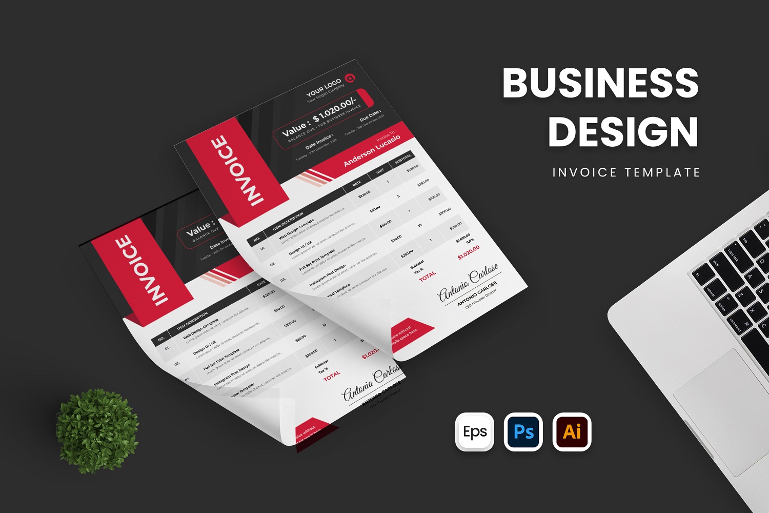 Business Design Invoice Template