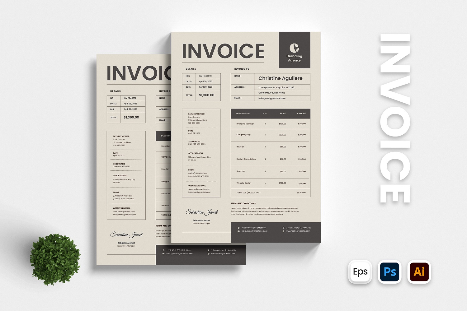 Simple Look Invoice Template