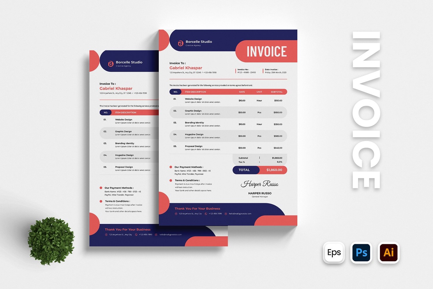 Creative Agency Billing Invoice