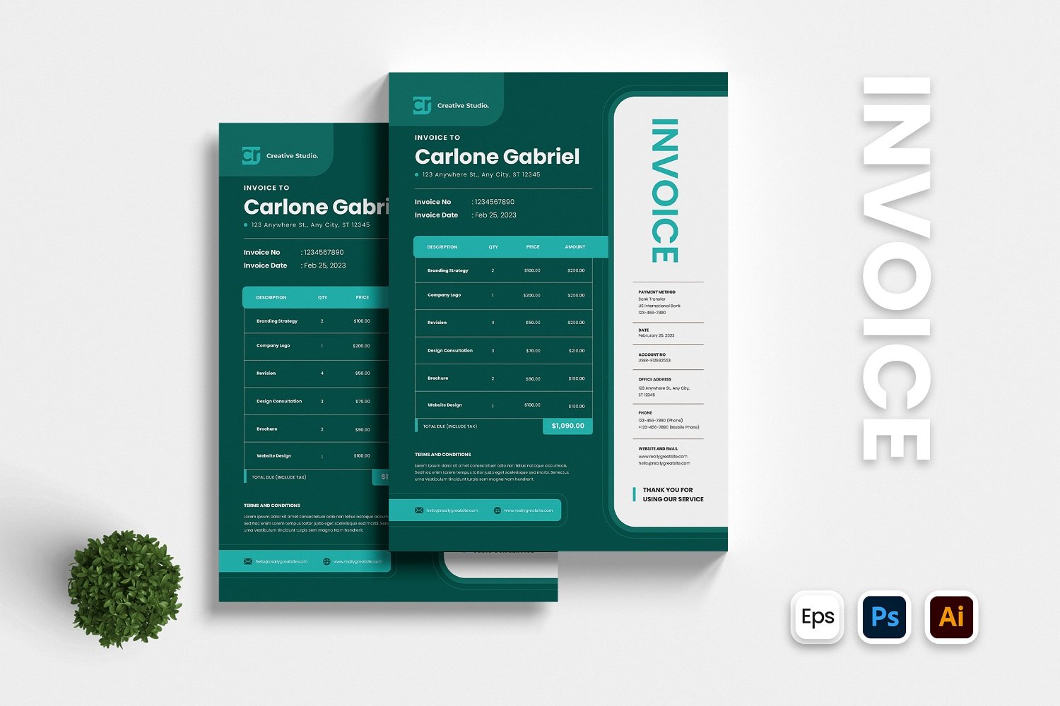 Creative Studio Invoice Template