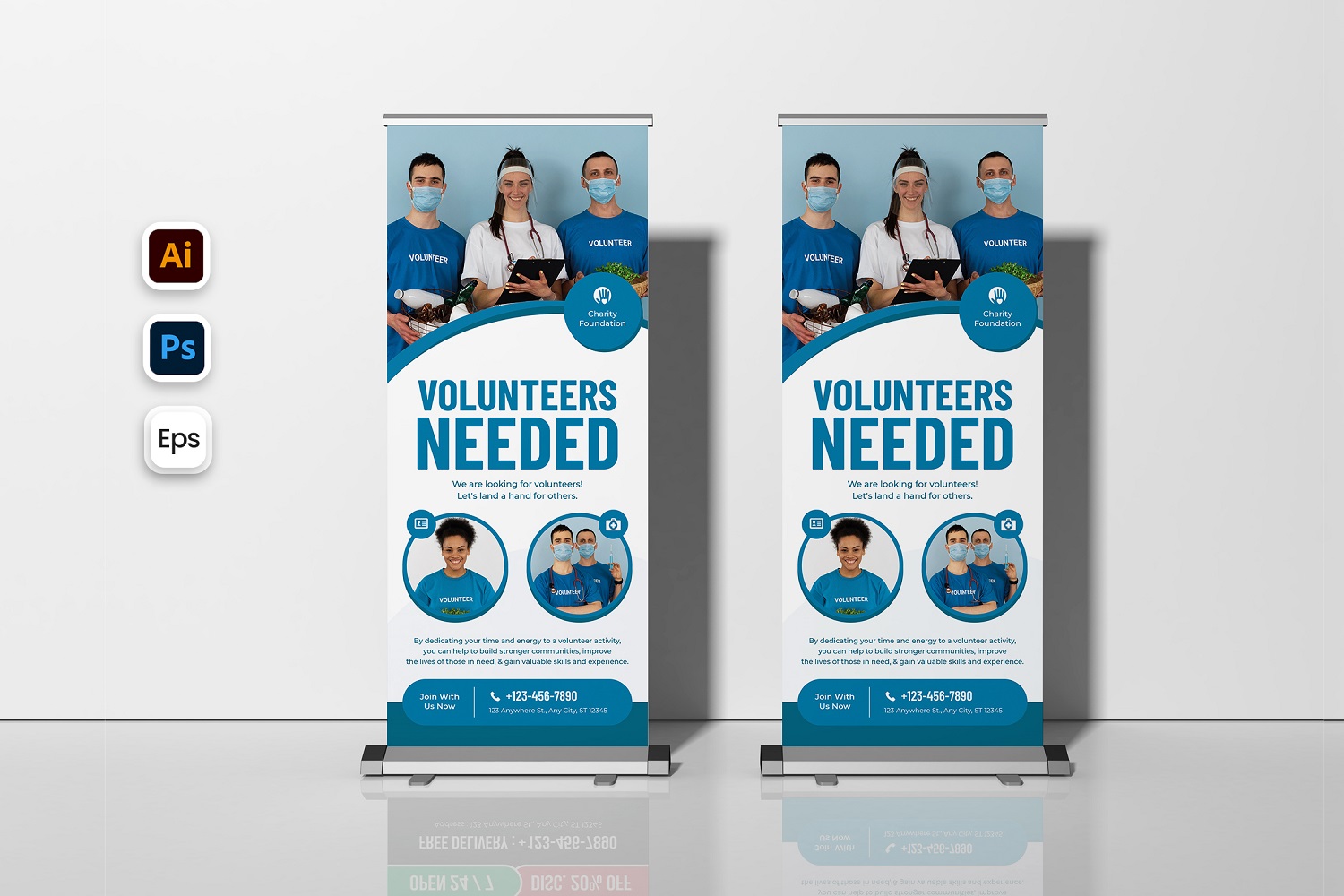 Charity Foundation Roll Up Banner