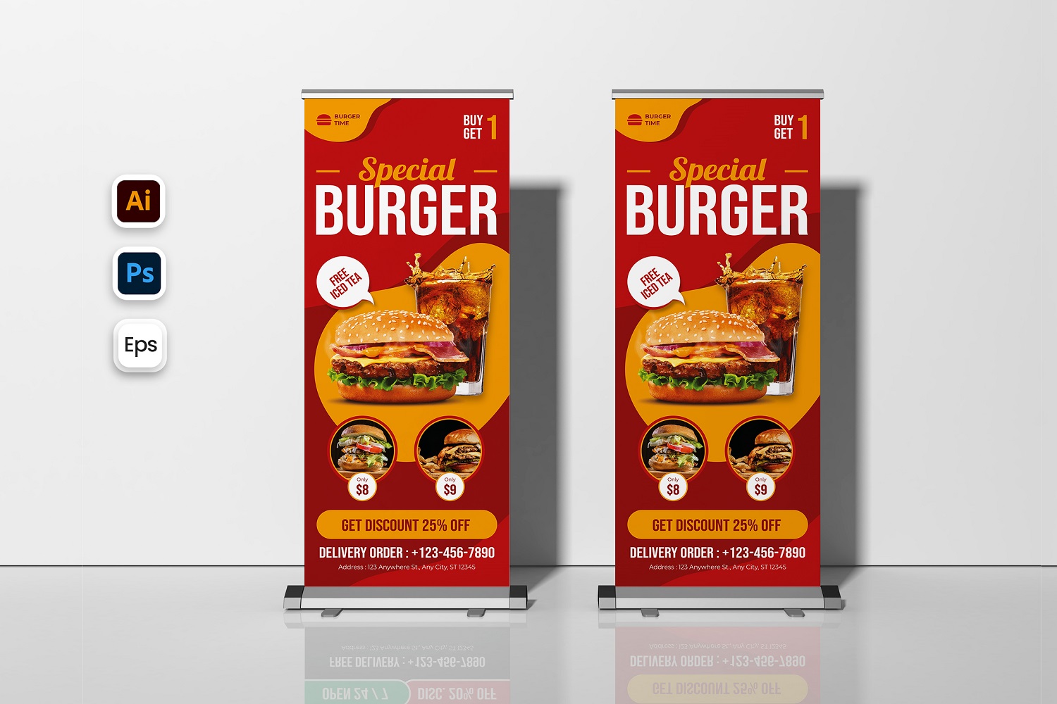 Special Burger Roll Up Banner