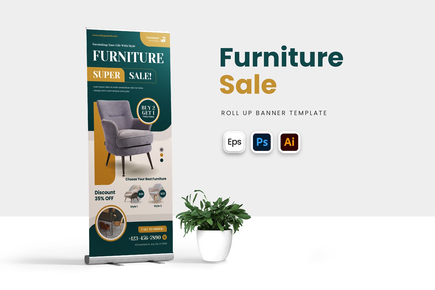 Furniture Sale Roll Up Banner