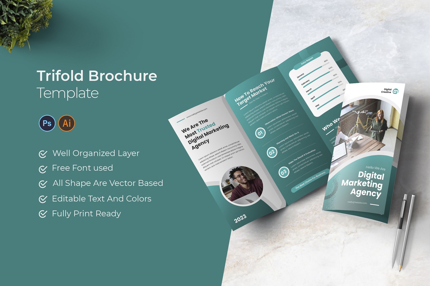 Digital Agency Trifold Brochure