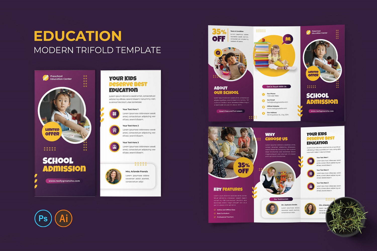 Preschool Trifold Brochure