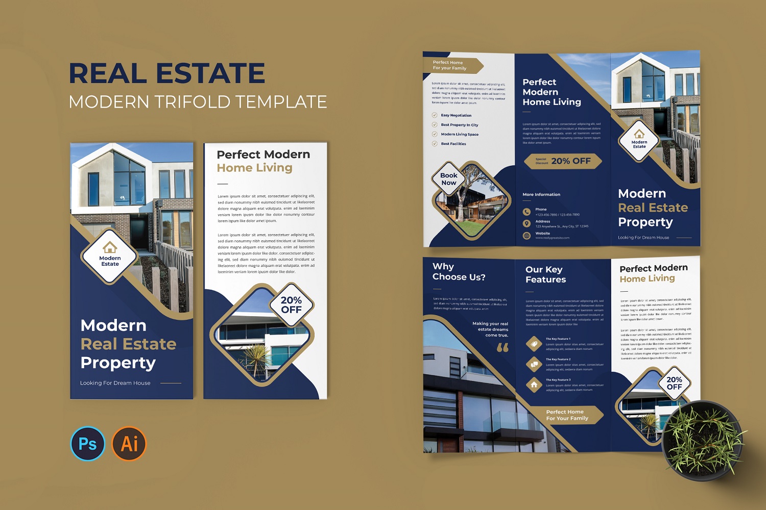 Modern Property Trifold Brochure