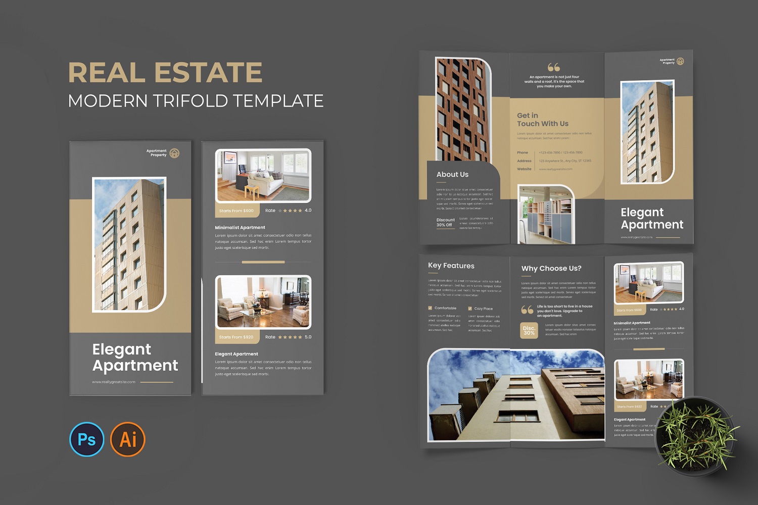 Apartment Trifold Brochure