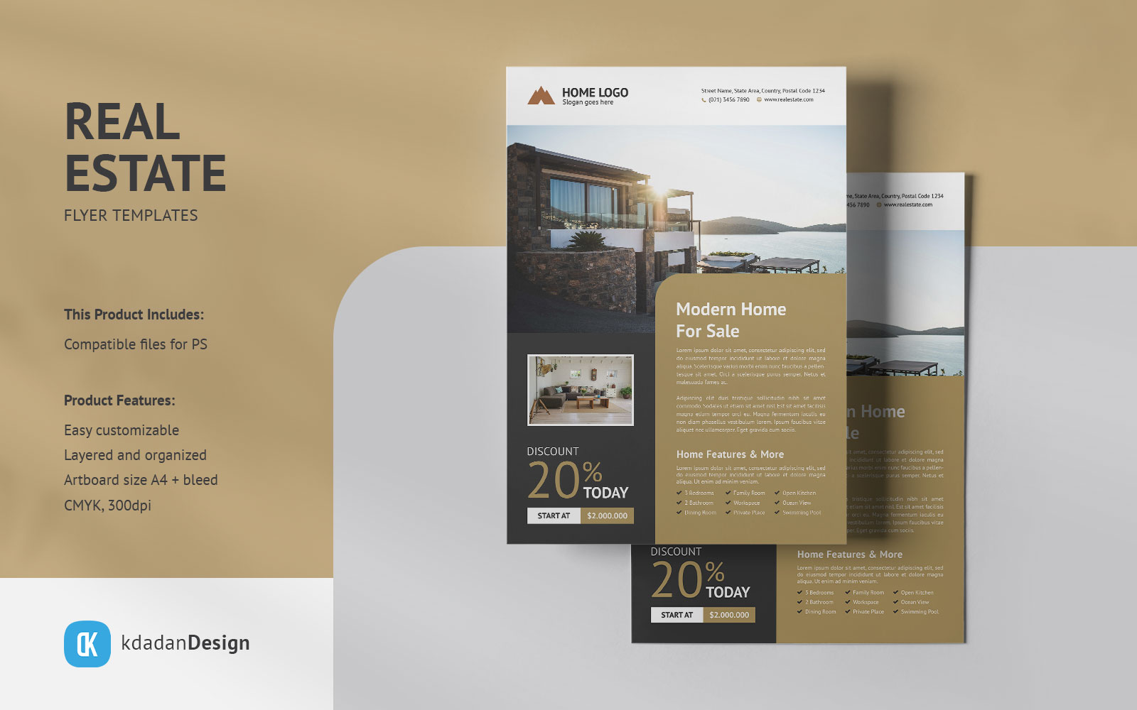 Real Estate Flyer PSD Templates Vol 067