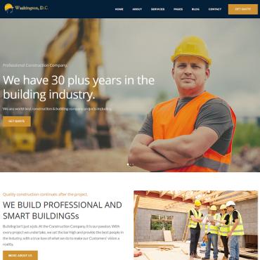 Architecture Builder Responsive Website Templates 318946