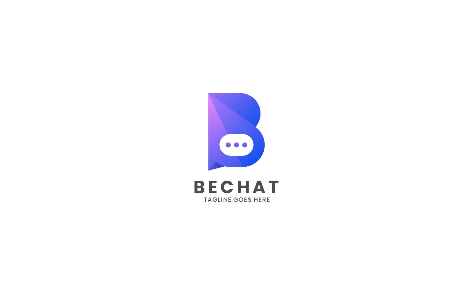 Letter B Chat Gradient Logo