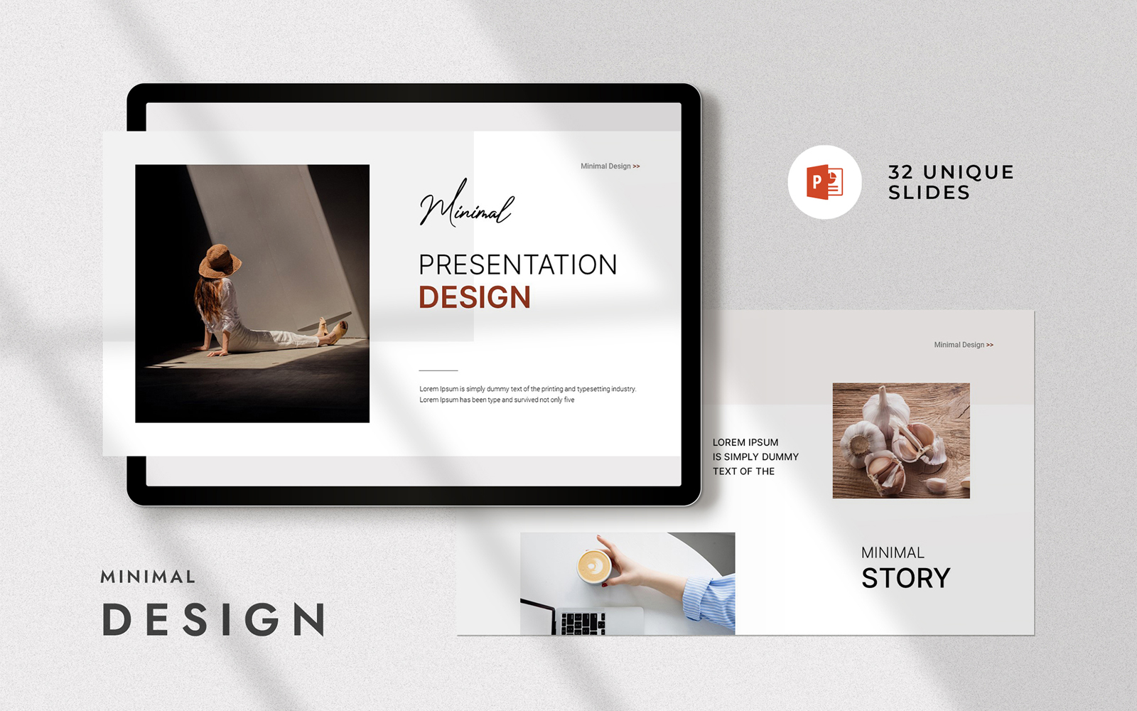 Minimal Presentation Powerpoint Template Layout