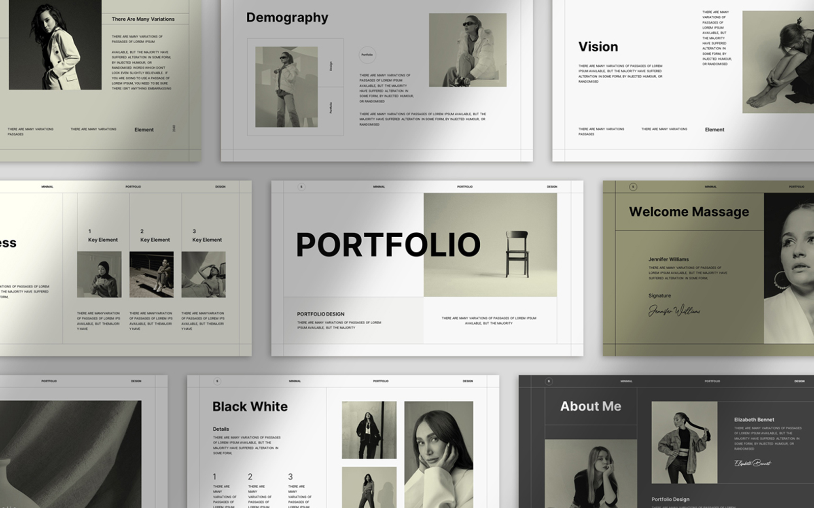 Portfolio Powerpoint Template Layout