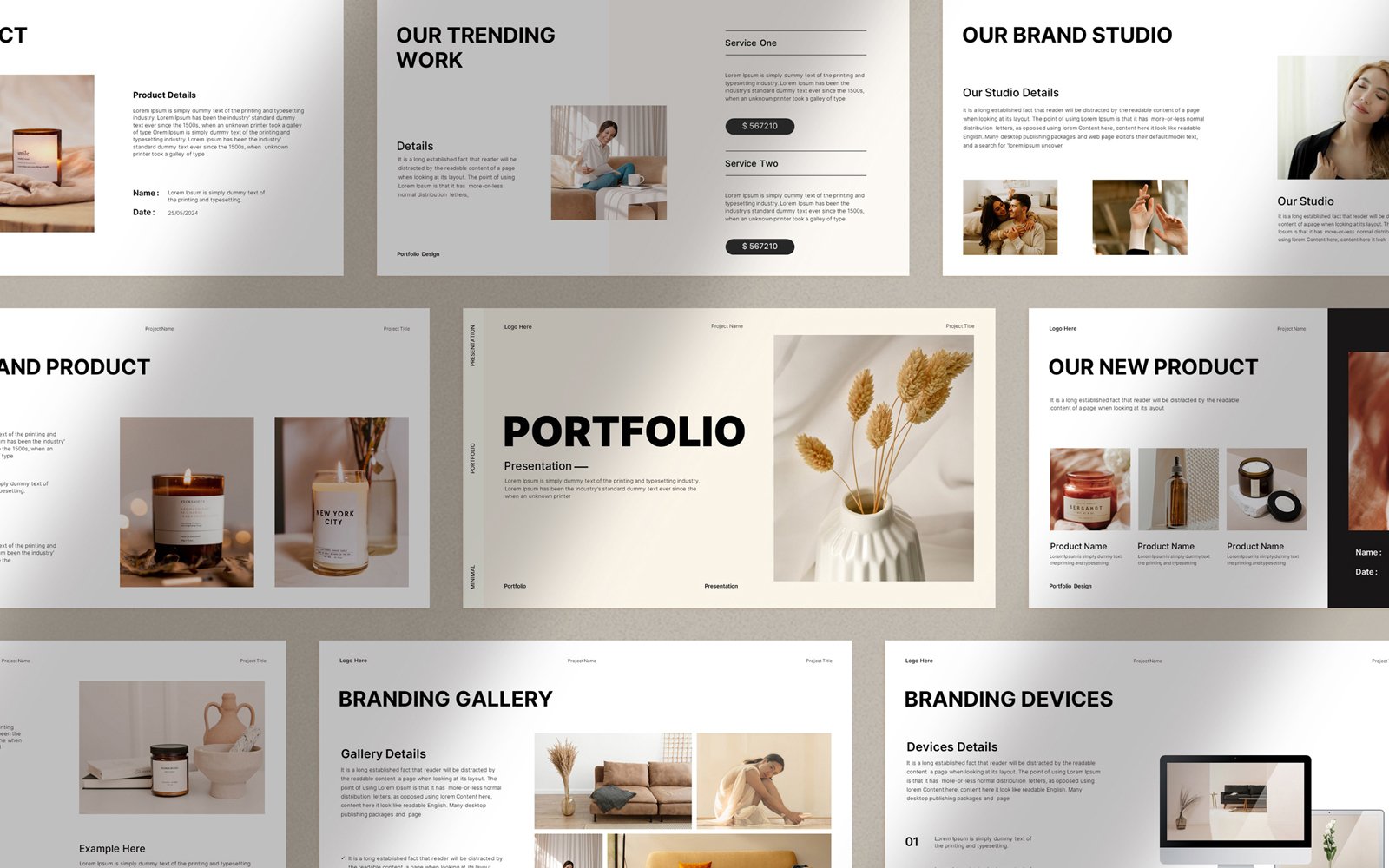 Portfolio Powerpoint Presentation Layout