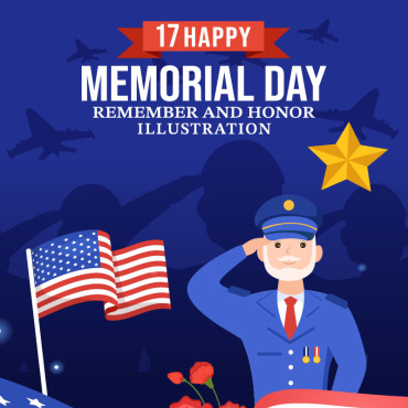 Day Memorial Illustrations Templates 319203