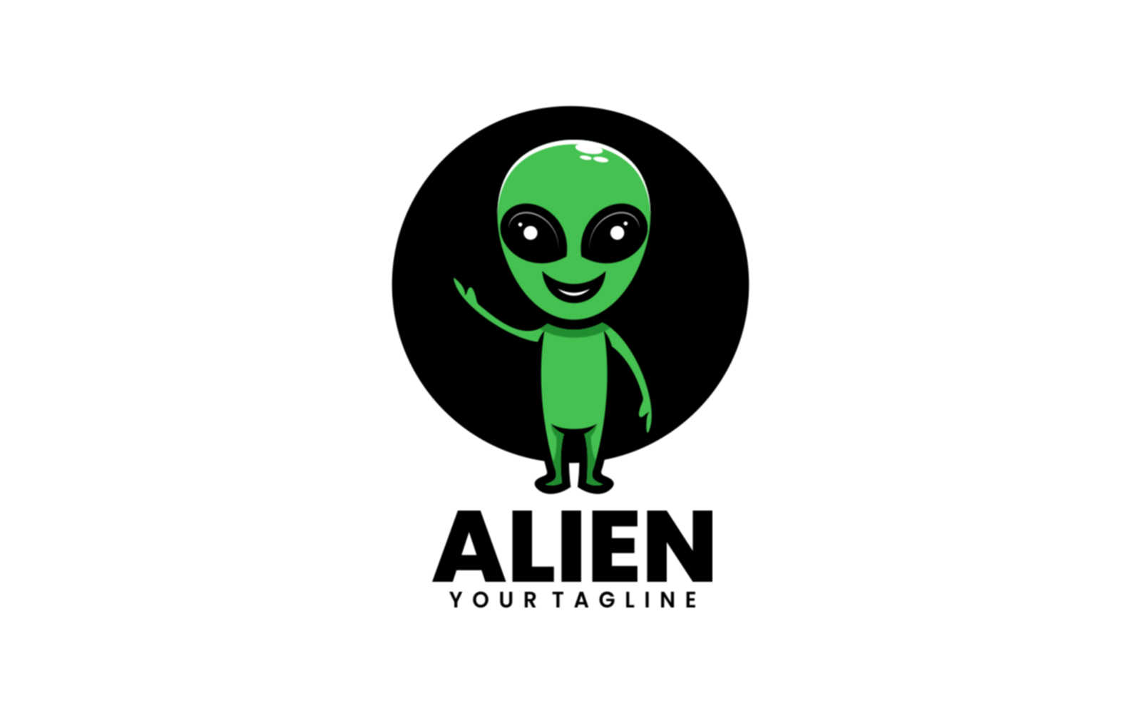 Alien Mascot Cartoon Logo