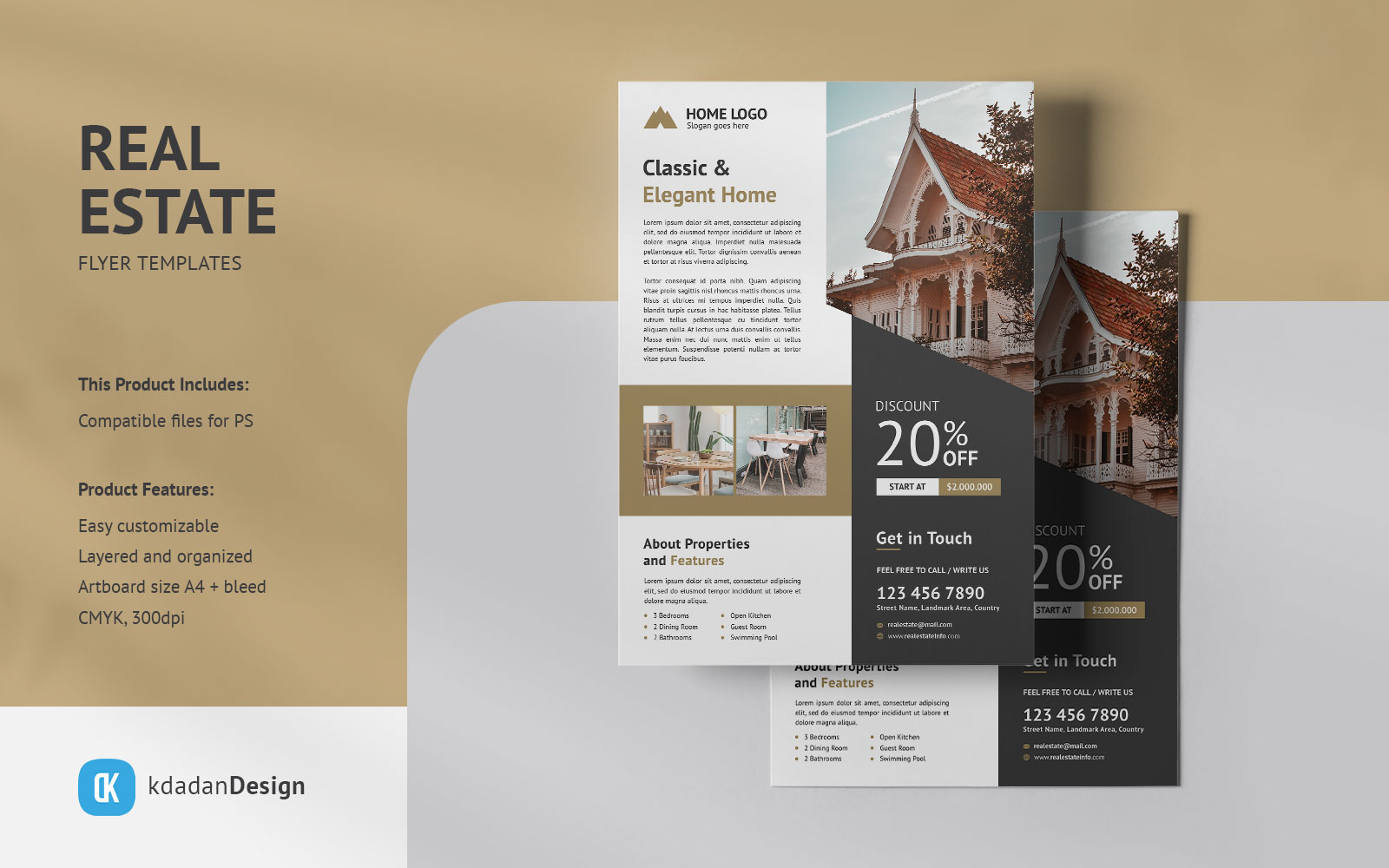 Real Estate Flyer PSD Templates Vol 068