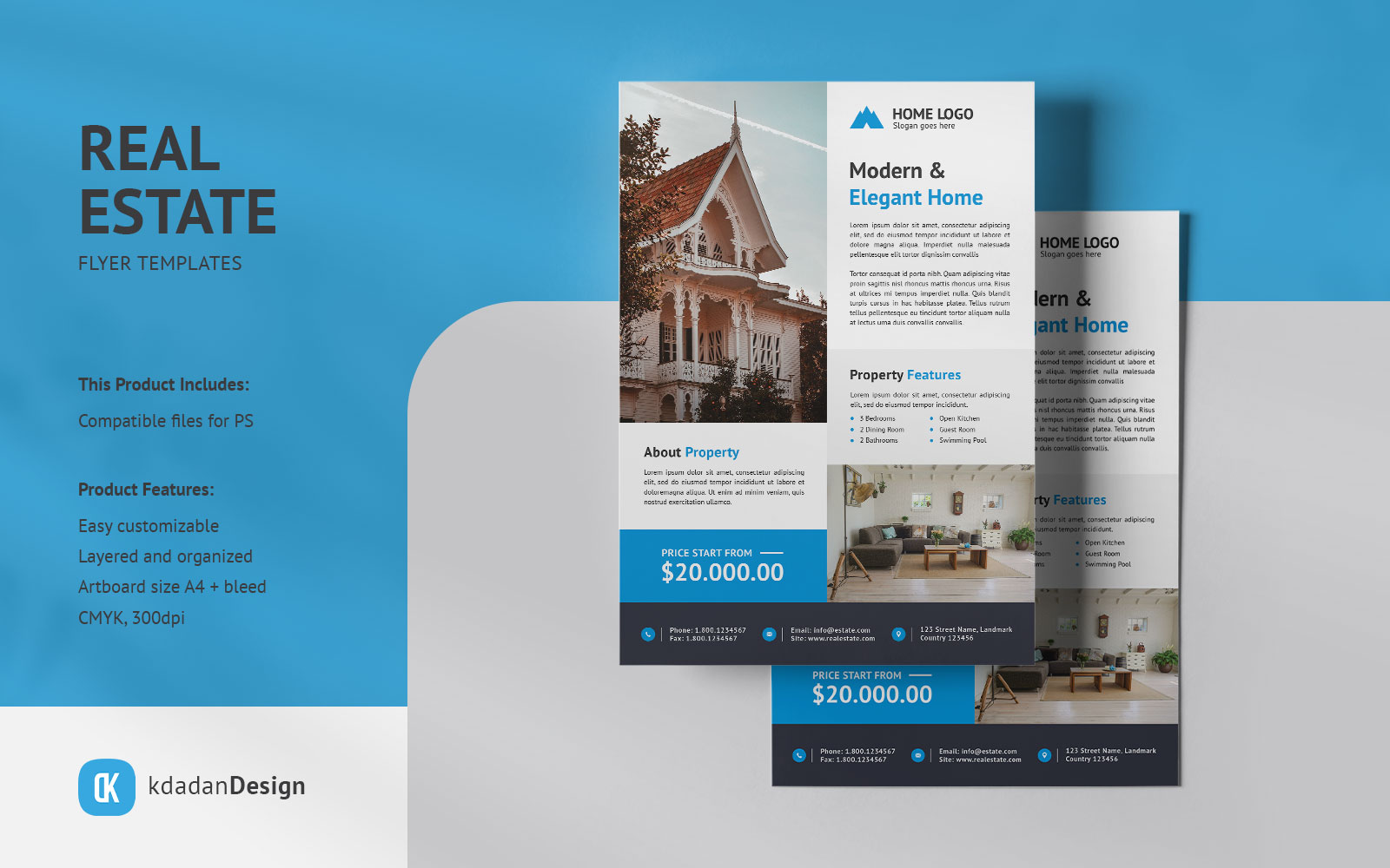 Real Estate Flyer PSD Templates Vol 069