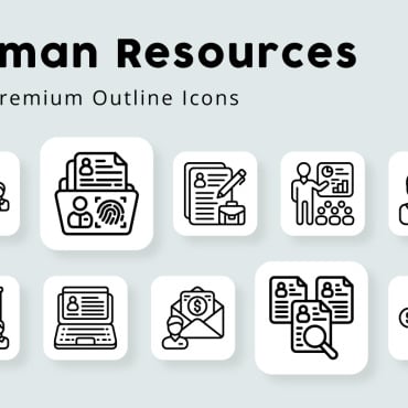 Resources Manpower Icon Sets 319450