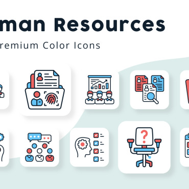 Resources Manpower Icon Sets 319452