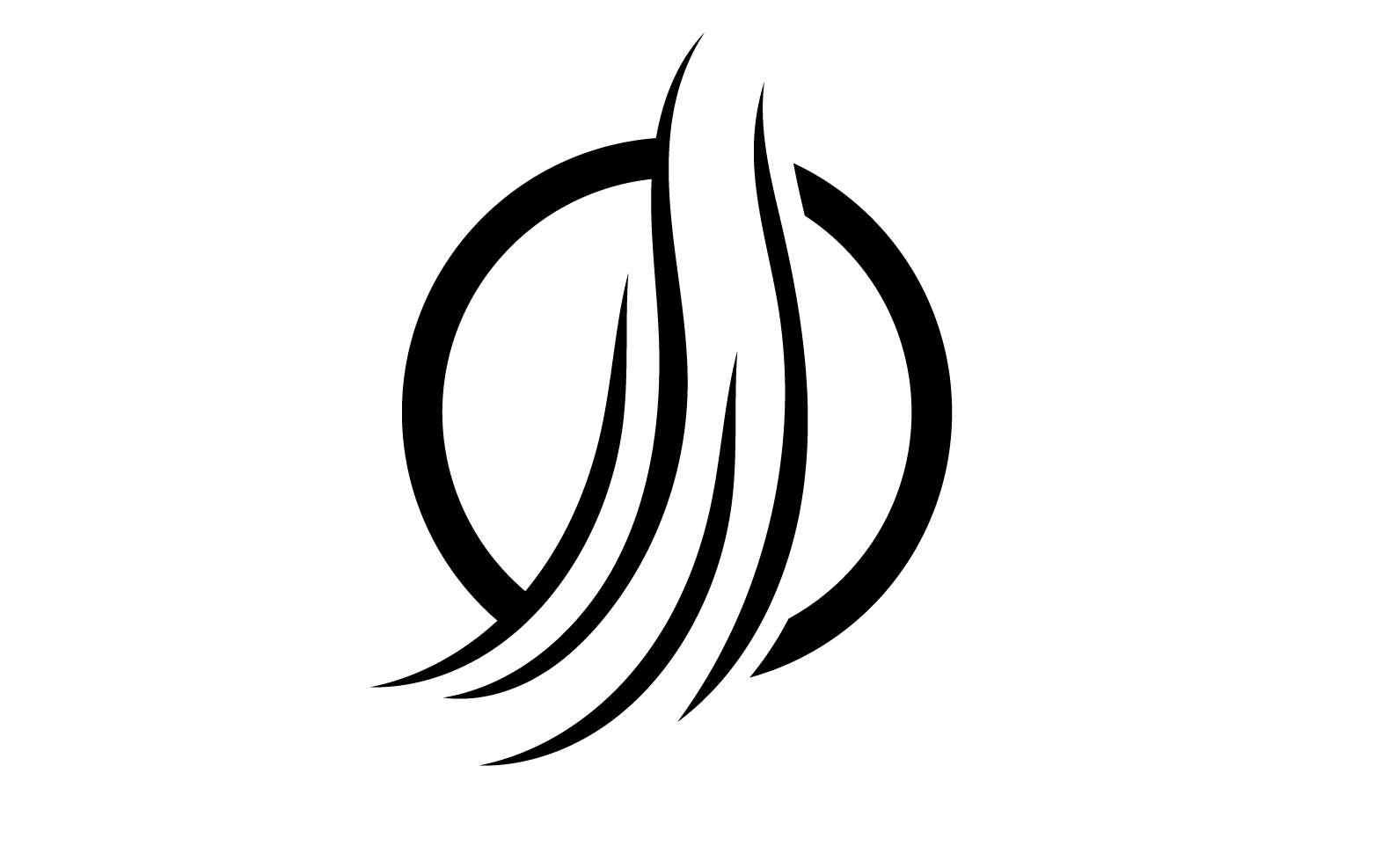 Hair line wave design  logo and symbol vector v26