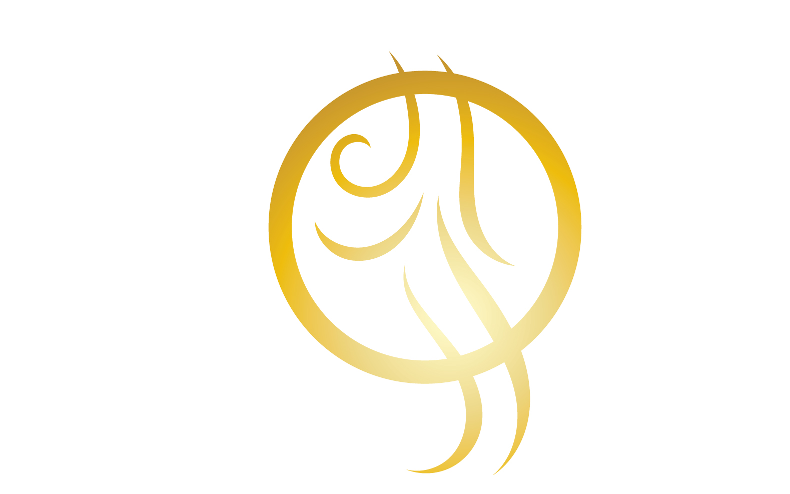 Hair line wave design  logo and symbol vector v29
