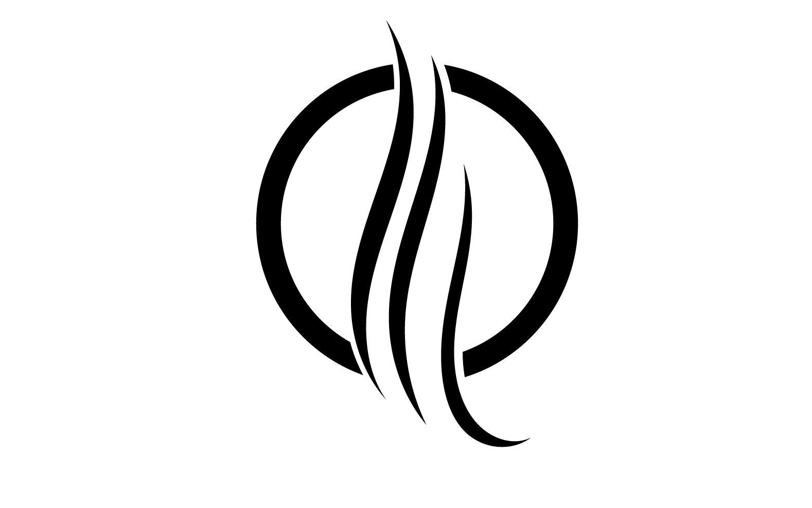 Hair line wave design  logo and symbol vector v30