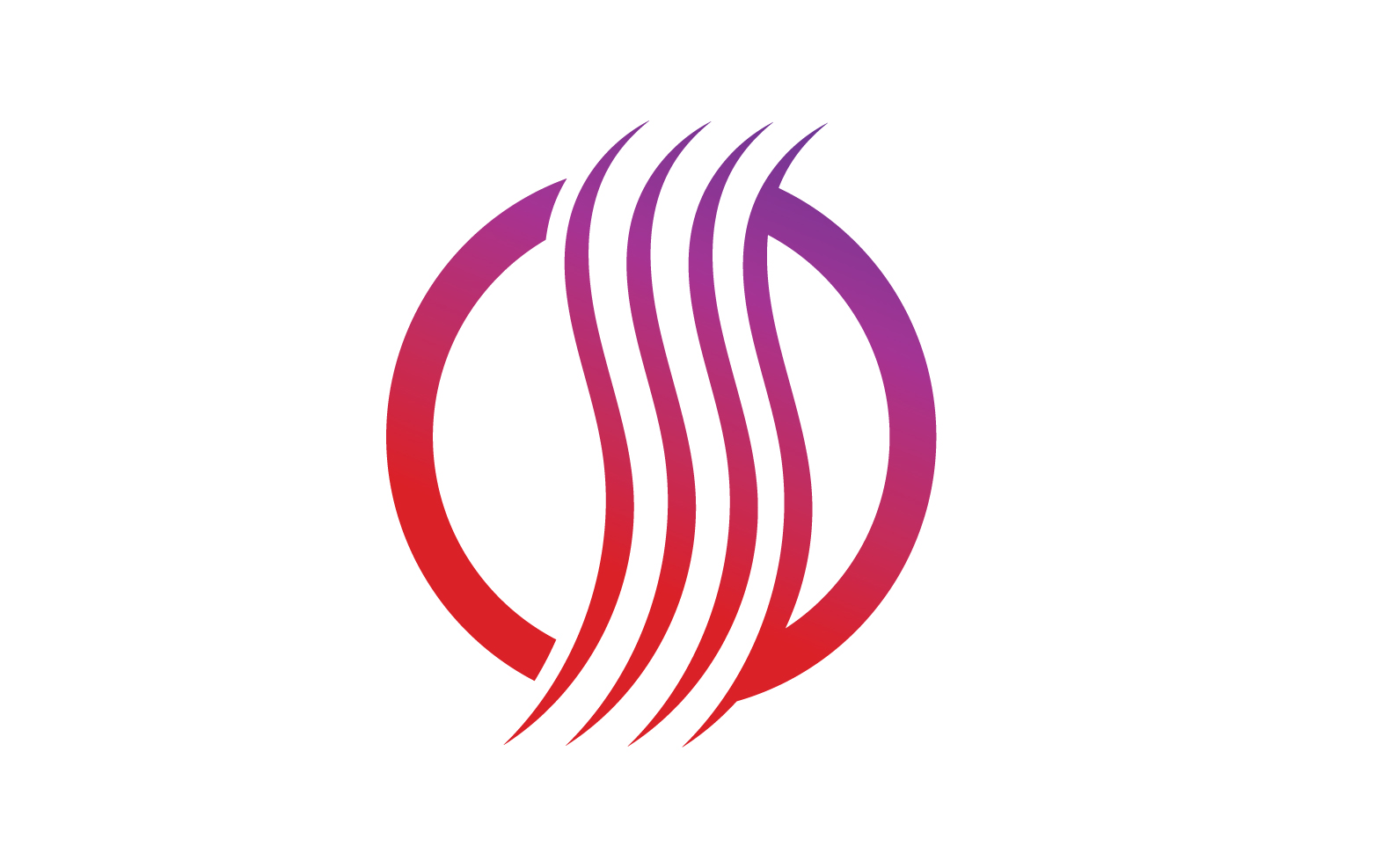 Hair line wave design  logo and symbol vector v34