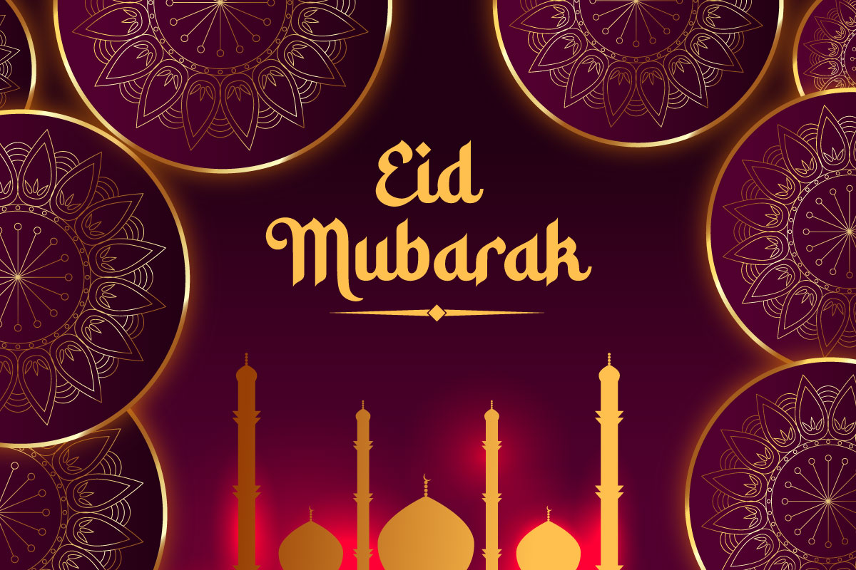 Vector Realistic Eid Mubarak Background Eid al Fitr