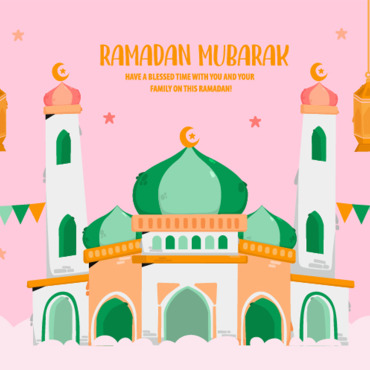 Eid Greeting Illustrations Templates 319728