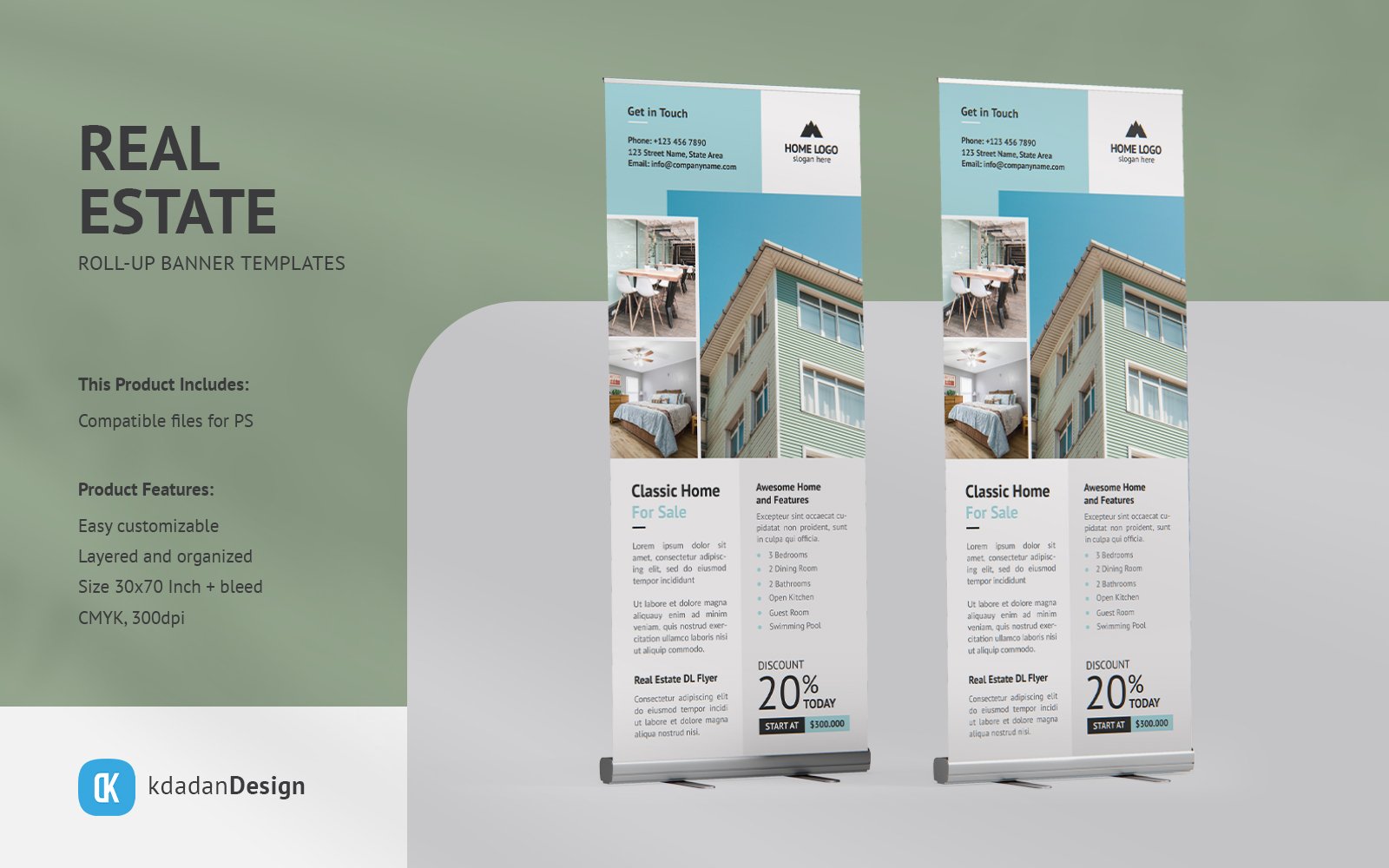 Real Estate Roll Up Banner Vol 020