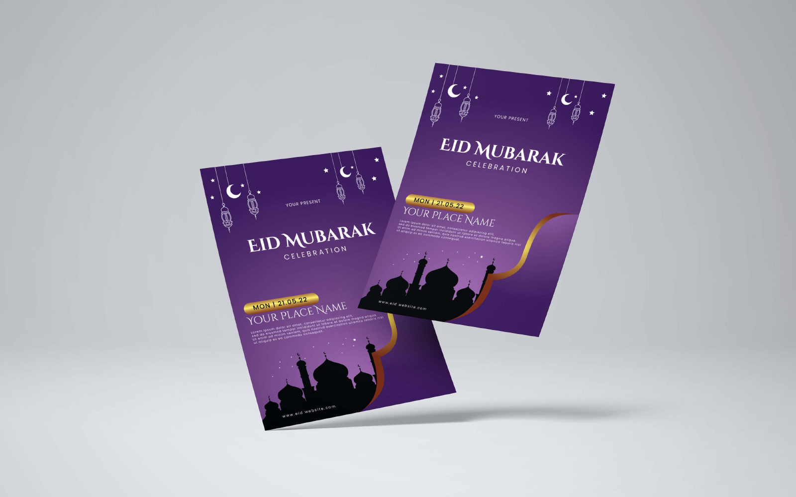 Eid Mubarak Celebration Flyer Template 2