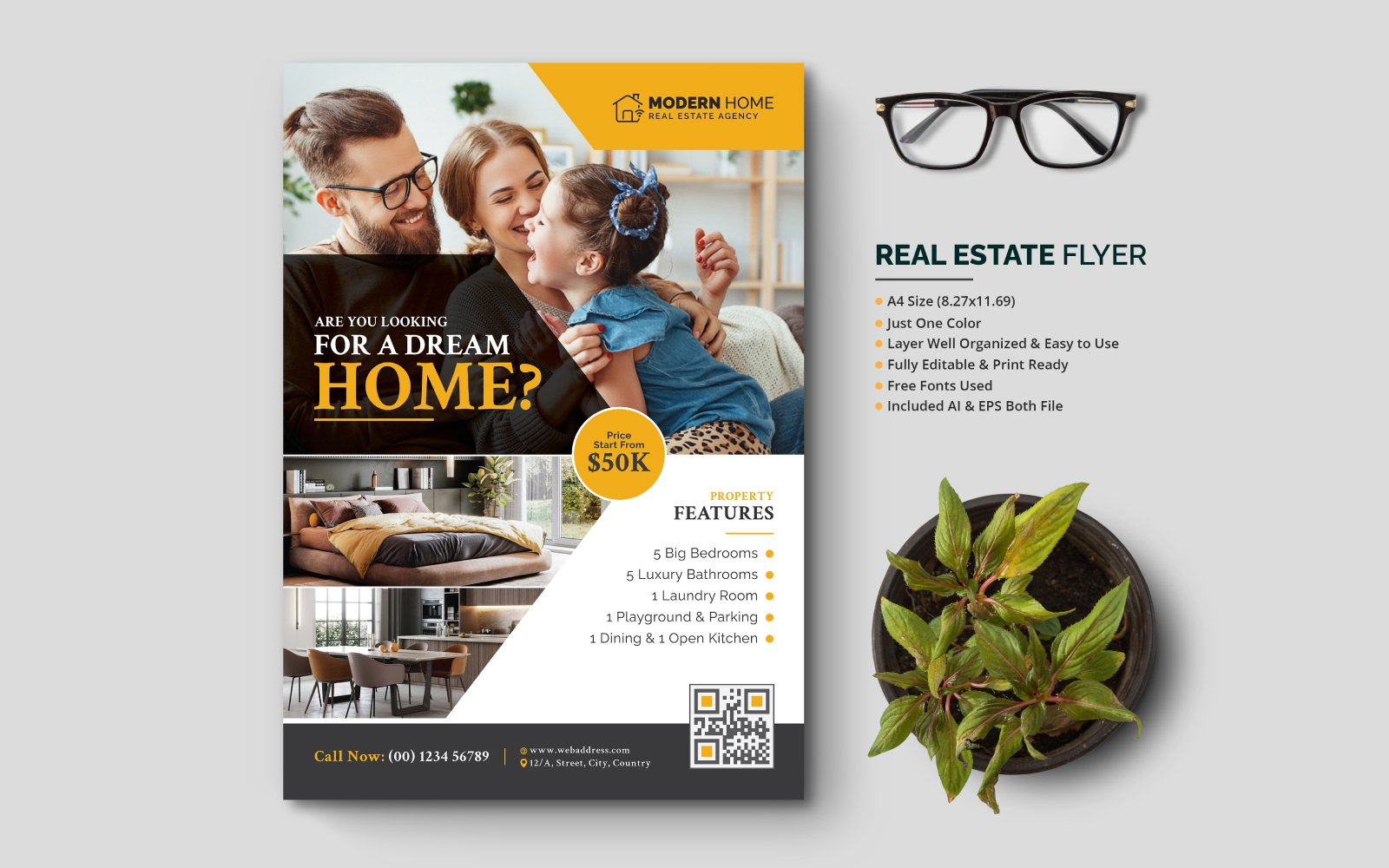 Real Estate Flyer Design Layout