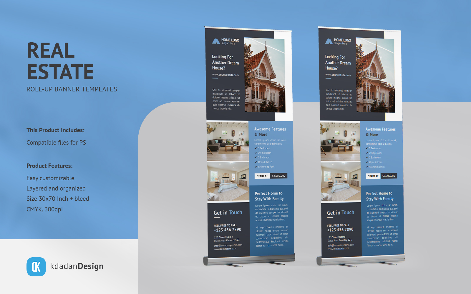 Real Estate Roll Up Banner Vol 022