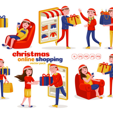 Winter Christmas Vectors Templates 320351