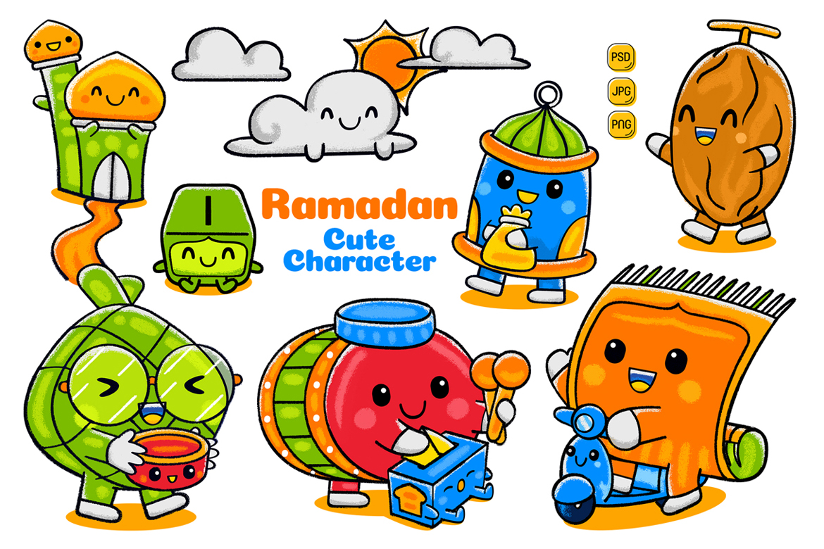 Ramadan Cute Character Pack