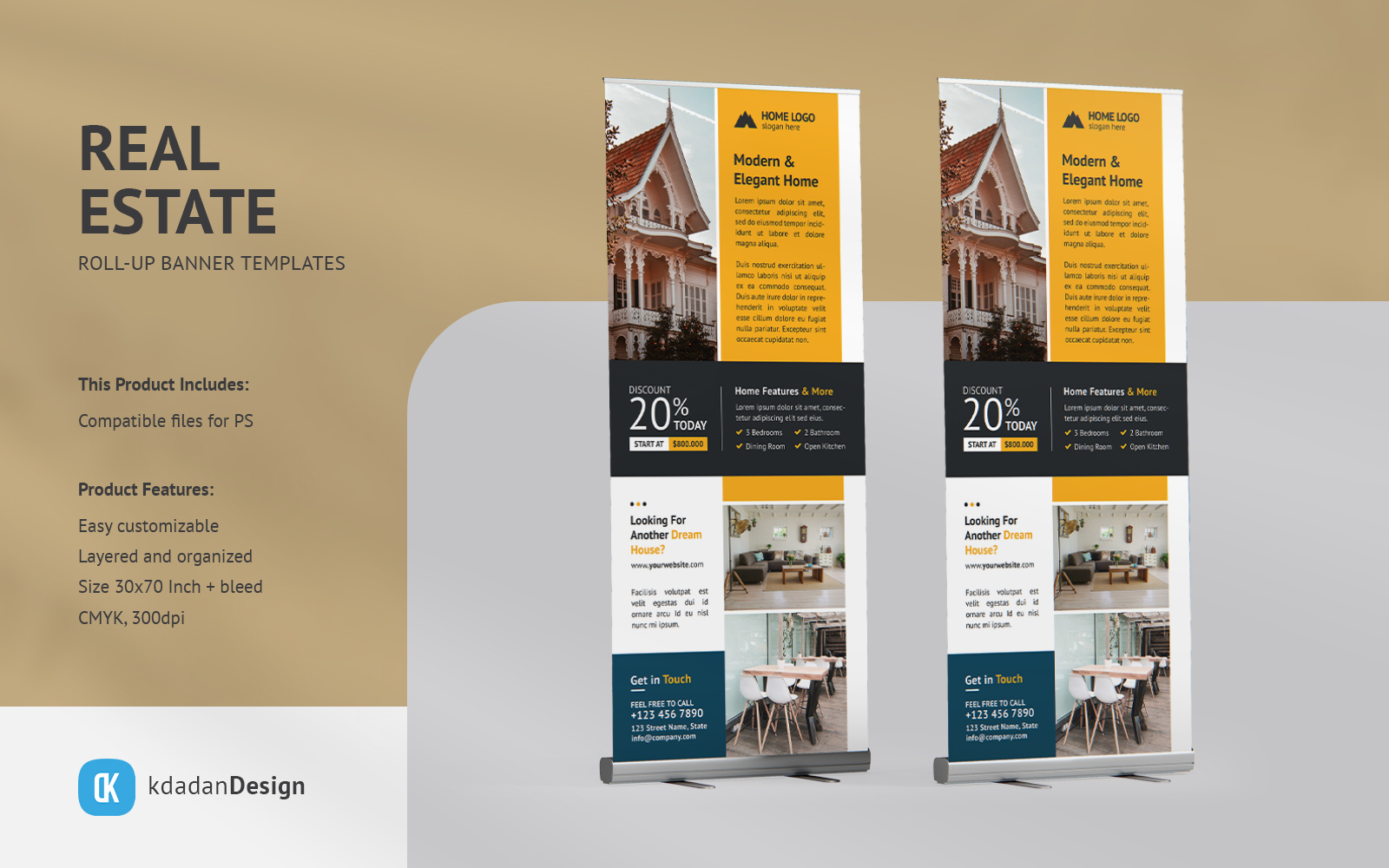 Real Estate Roll Up Banner Vol 024