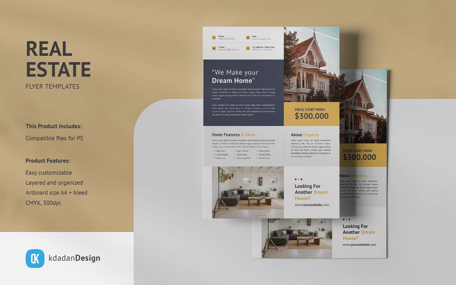 Real Estate Flyer PSD Templates Vol 070