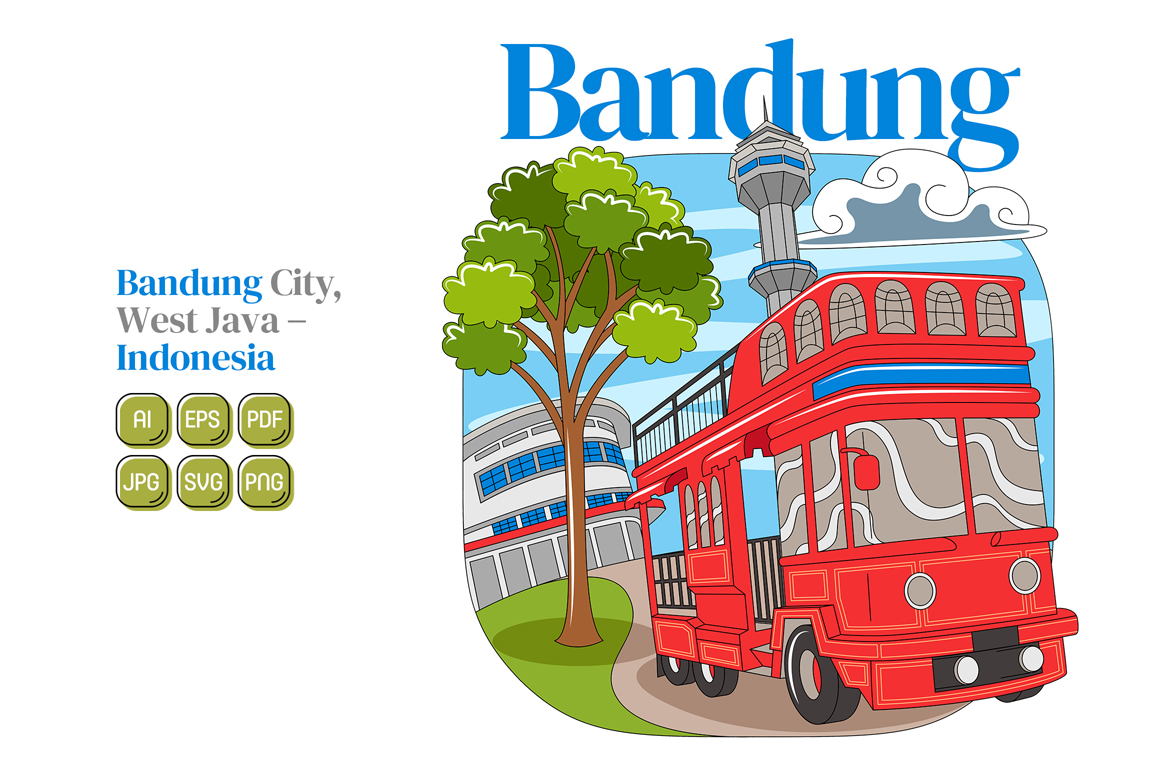 Bandung City Vector Illustration