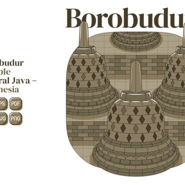 Architecture Borobudur Vectors Templates 320595